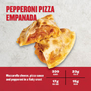 Clean Eatz Pepperoni Pizza empanada with nutrition info