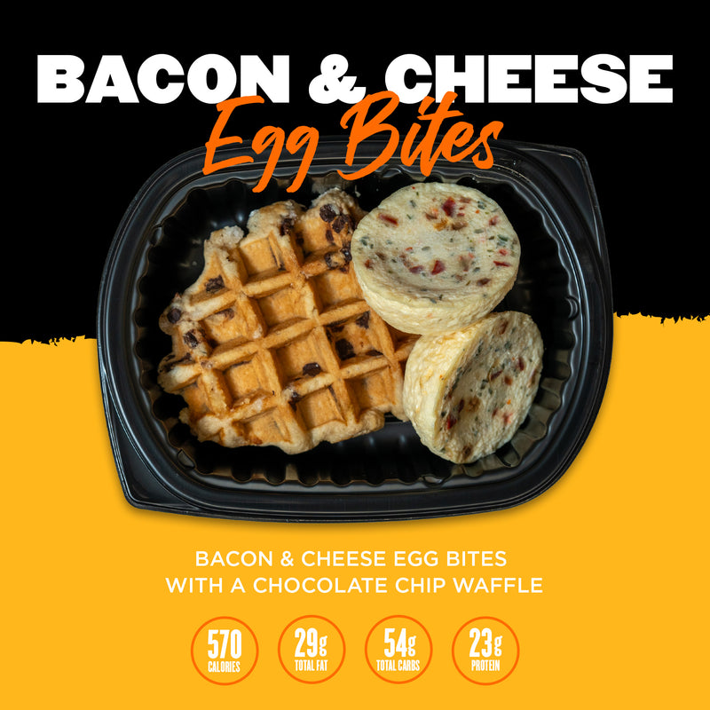 Clean Eatz Kitchen High Protein Weight Gain Wholesale Bulk Meal Plan Delivery Weight Loss Keto Bacon & Cheese egg bites