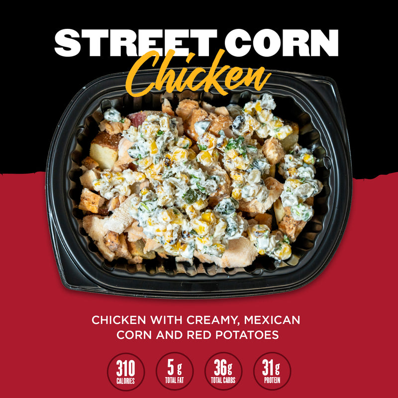 Clean Eatz Kitchen High Protein Weight Gain Wholesale Bulk Meal Plan Delivery Weight Loss Keto Street Corn Chicken