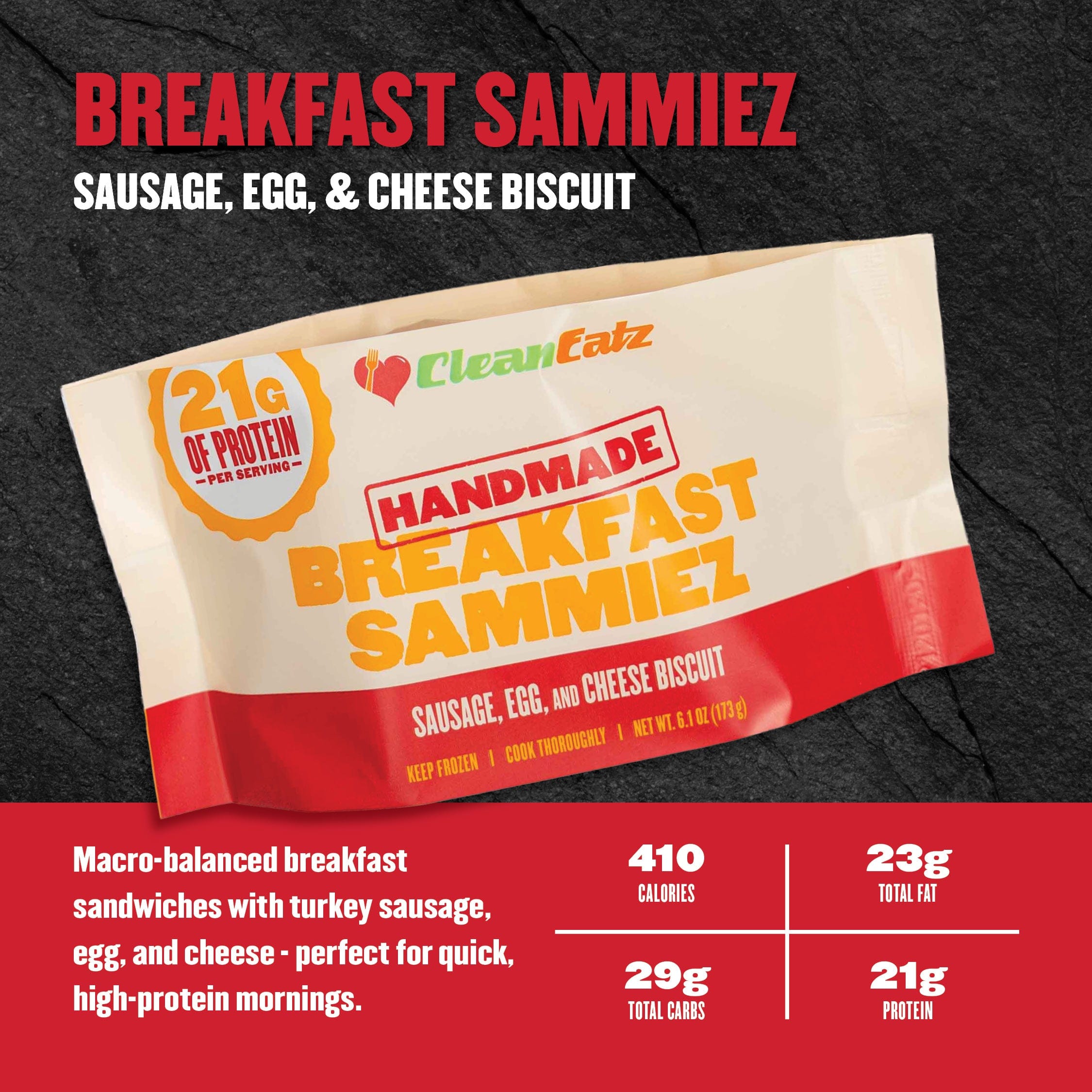 Chicken and waffle breakfast sandwich with maple drizzle