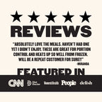 Five-star Clean Eatz Kitchen customer review featured in CNN, Diet Doctor, Women's Health, People, and Delish