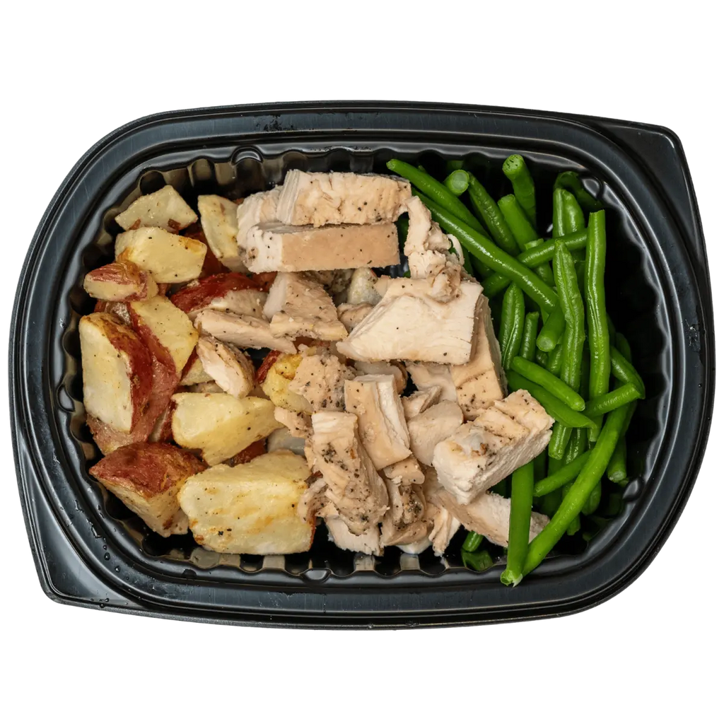 Aromatic sealed meal with curry-spiced protein and jasmine rice