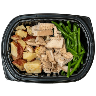 Aromatic sealed meal with curry-spiced protein and jasmine rice