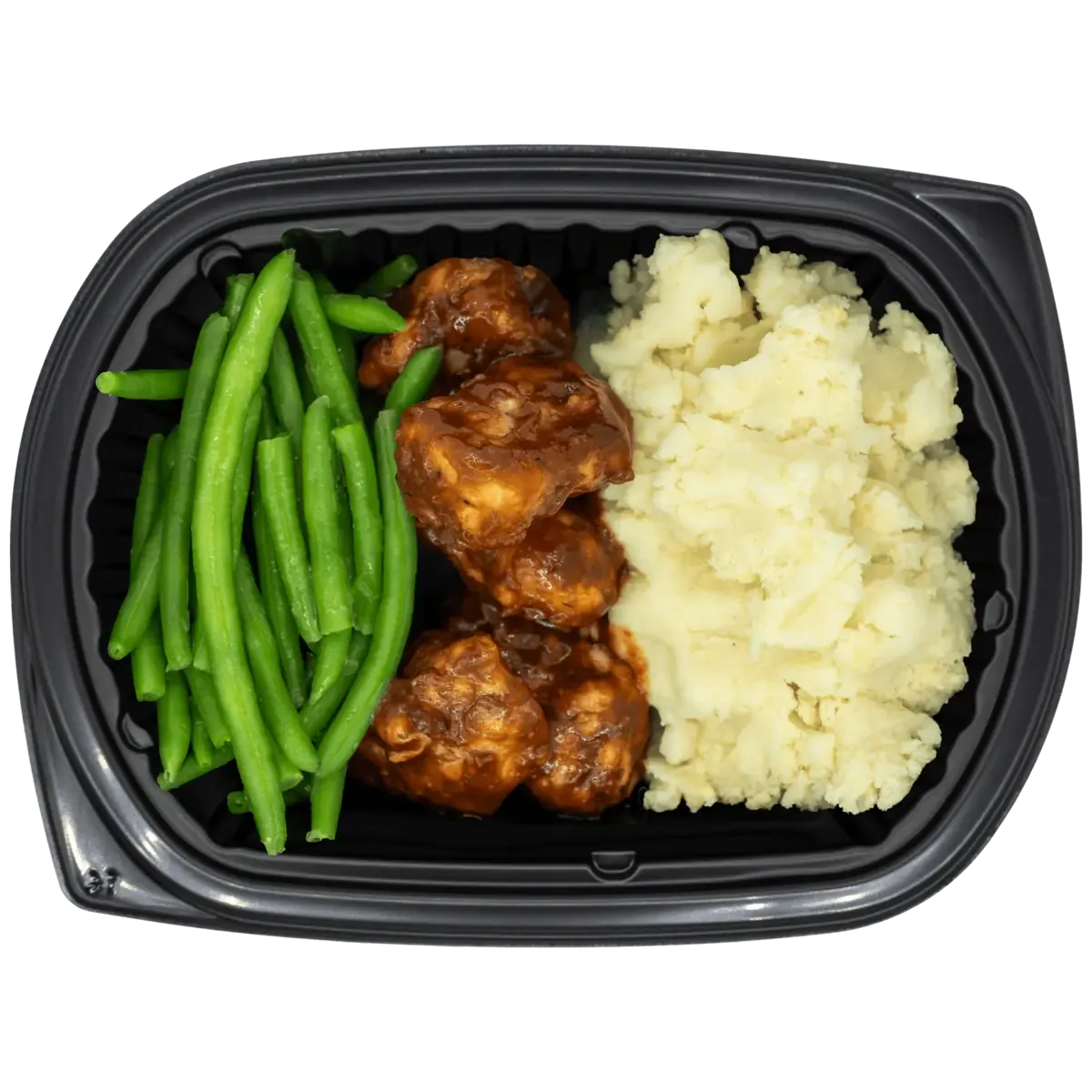Portion-controlled entree with colorful vegetables and protein