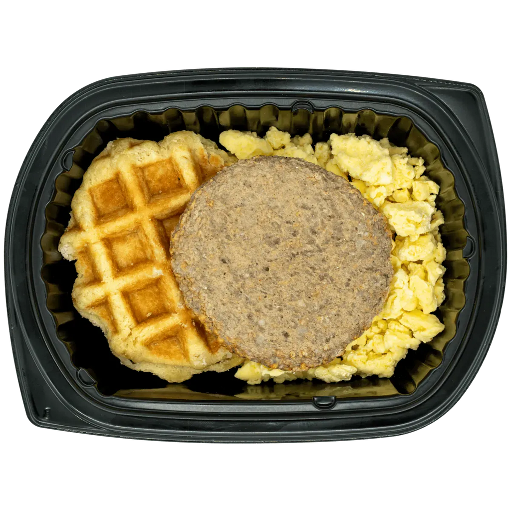 Nutritious portioned meal with flavorful seasoned protein