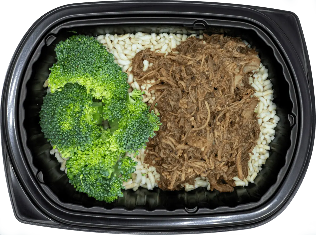 Macro-balanced meal with quality protein and root vegetables