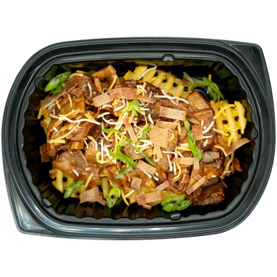 Chef-prepared entree in a microwave-safe sealed container