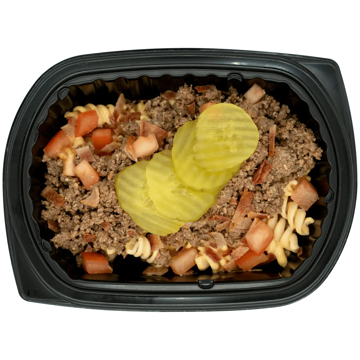 Sealed meal tray with balanced protein and vegetable portions