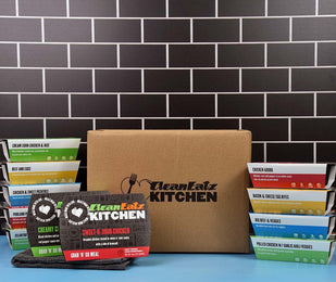 Clean Eatz Kitchen weight loss meal delivery box and meals