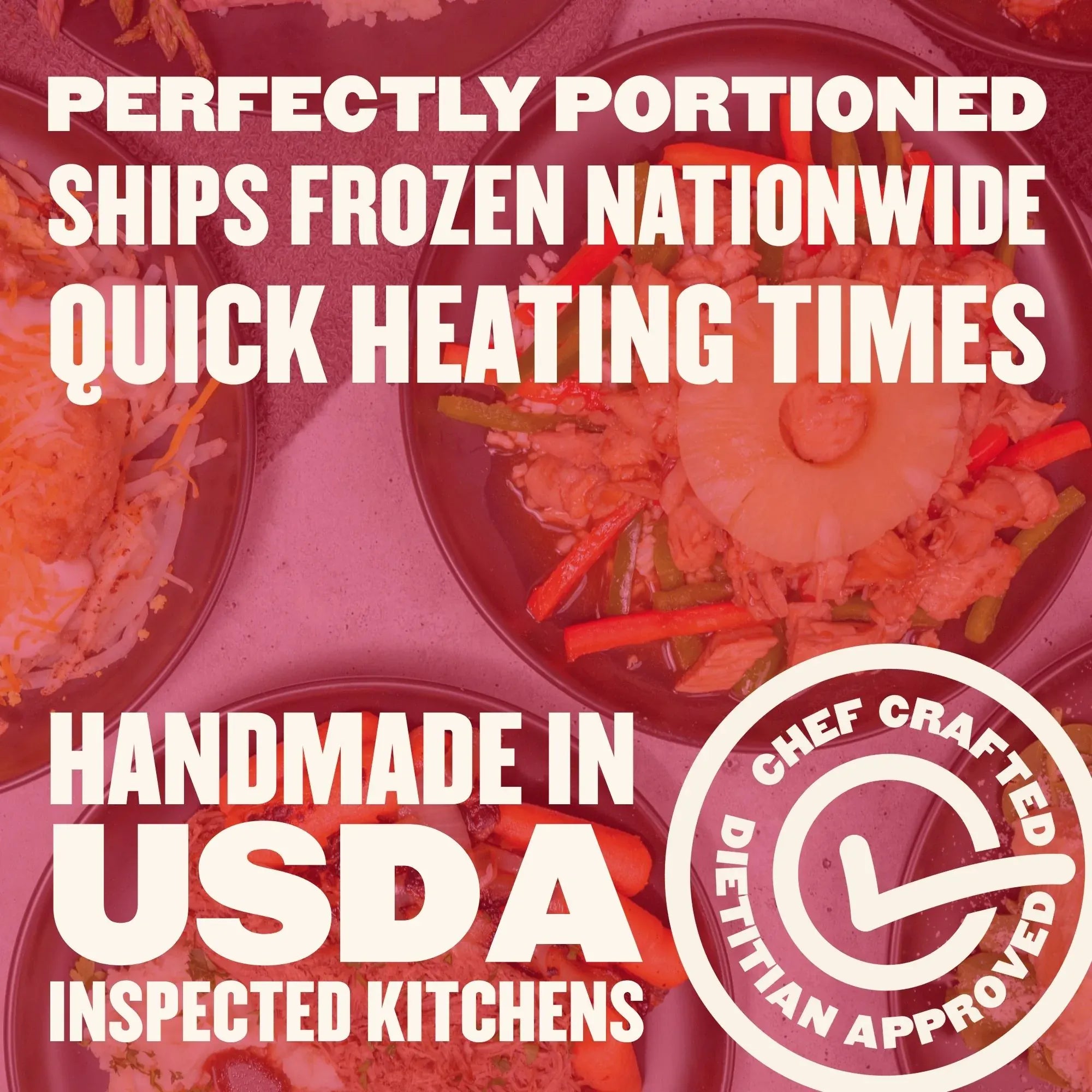 Chef-crafted, dietitian-approved Hall of Fame Meal Plan meals shipped frozen nationwide, perfectly portioned