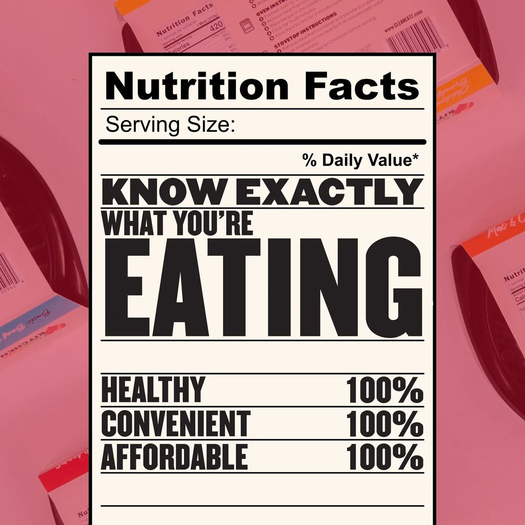 Hall of Fame Meal Plan nutrition facts graphic showing healthy, convenient, and affordable prepared meals